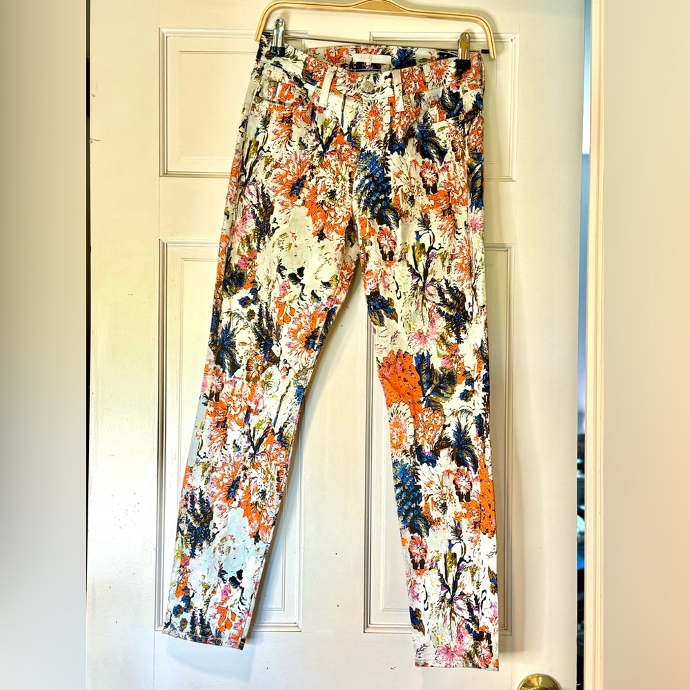 7 For All Mankind Vibrant Abstract Floral Jeans   SZ 25